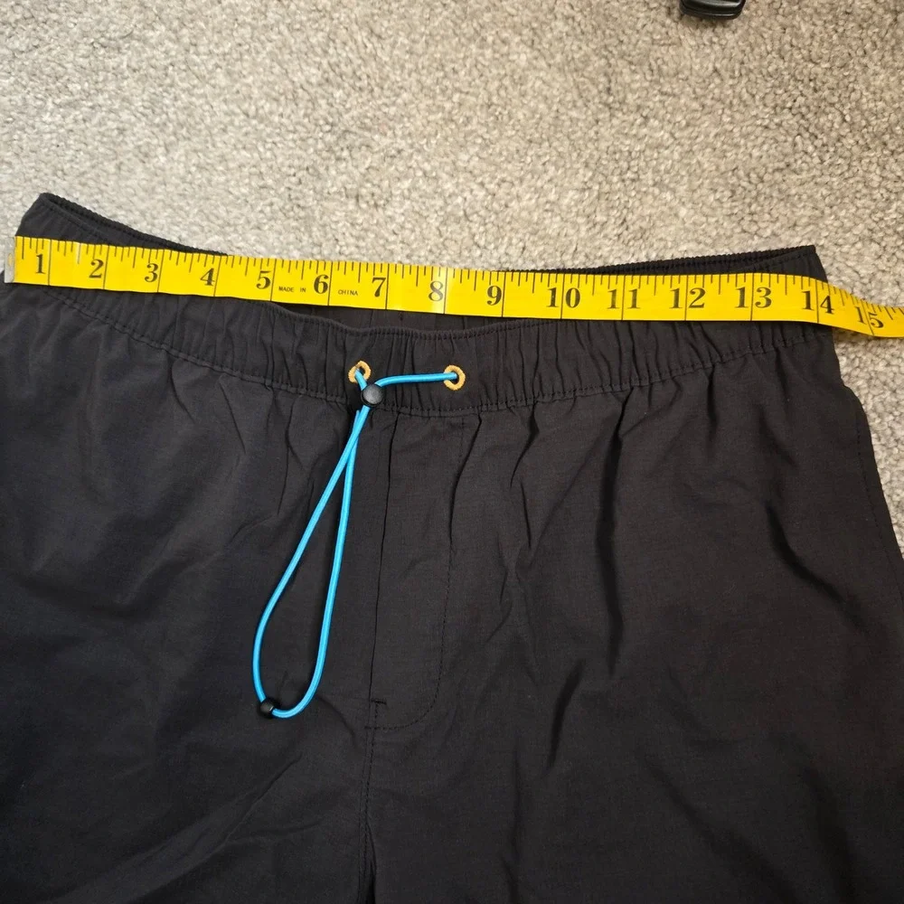 Chubbies Mens Swim Trunks Black Blue Toggle Drawstring Mesh Lined Shorts Medium